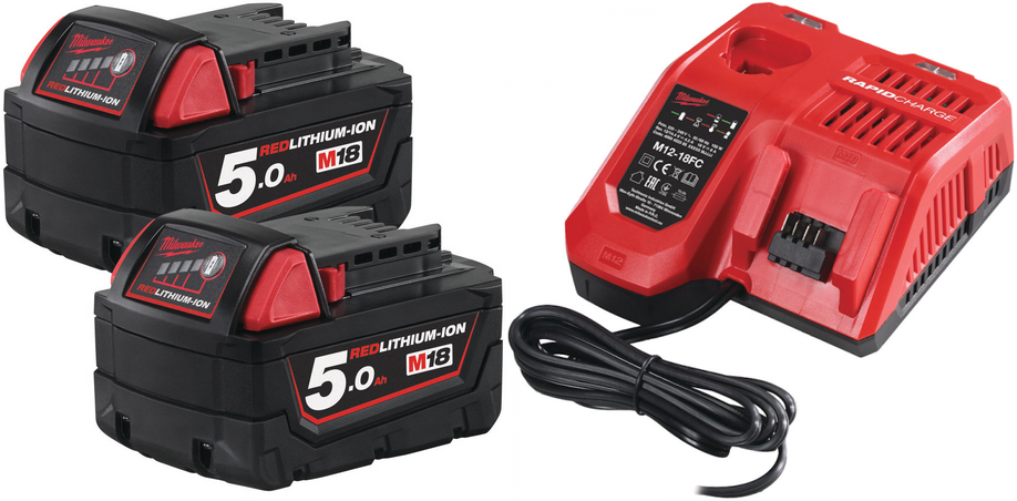 Powerpack de 6 eines + 2 bateries + carregador + bossa Milwaukee M18 FPP6K2-502B