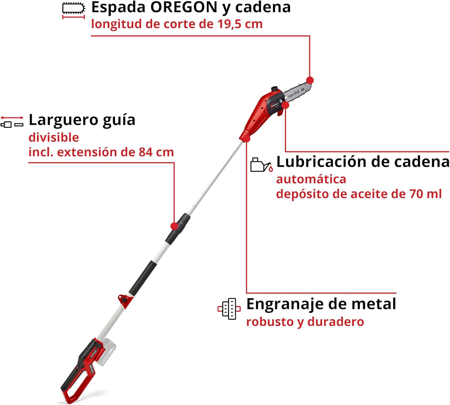 Motoserra telescòpica GC-LC 18/20 Li T-Solo Einhell