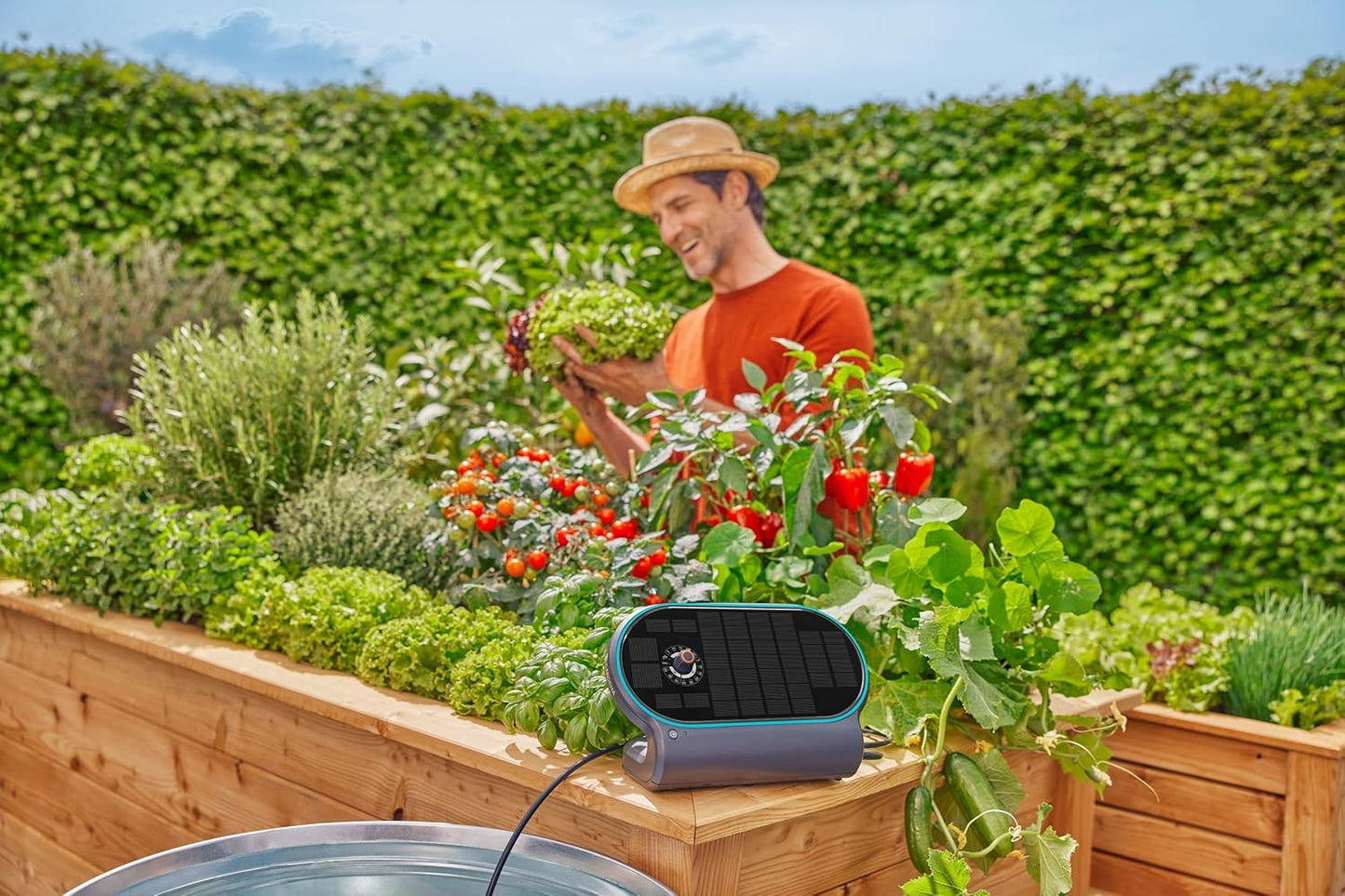 Set de reg automàtic amb energia solar AquaBloom L Gardena 13330-20