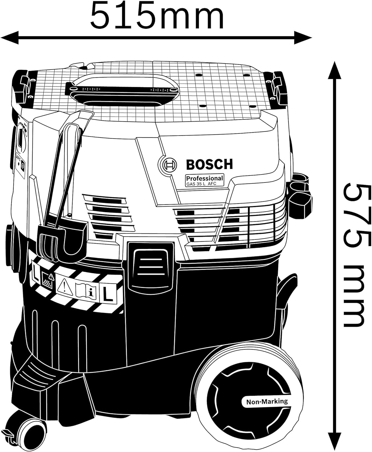 Aspirador extractor de pols amb cable Bosch PRO GAS 35 L AFC