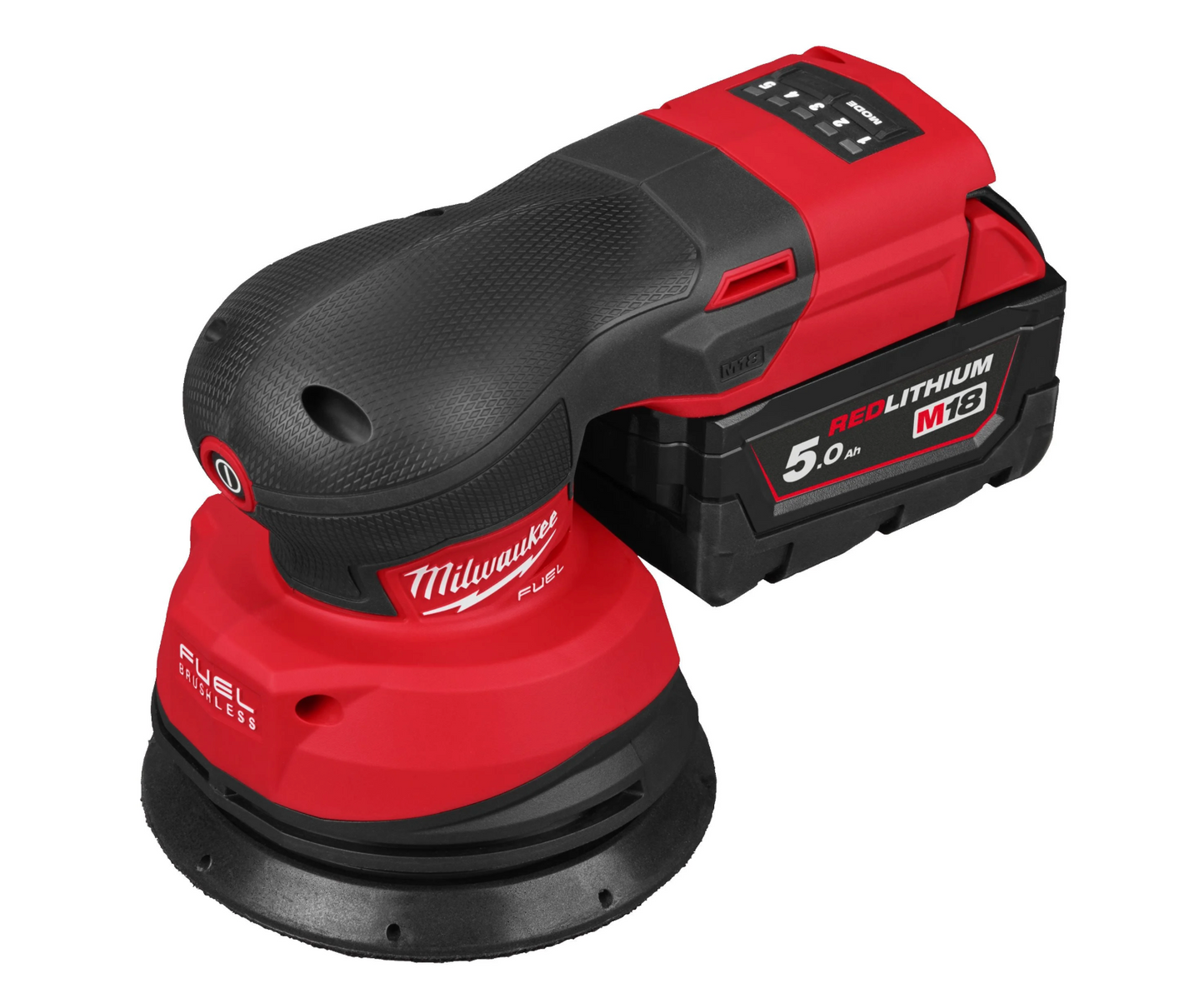Polidora rotoorbital M18 Fuel 125mm + 2bat 5Ah + carregador + maletí Milwaukee M18 FROS125-502X