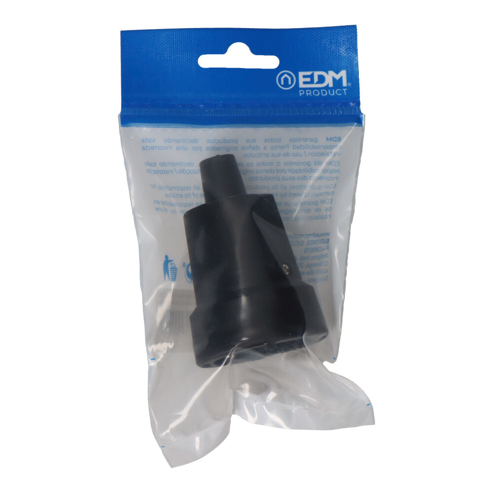Base aèria de goma T/TL 10/16A 250V Negra EDM E42103