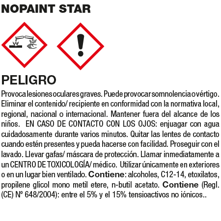 Garrafa de netejador de grafits 1L Fila NOPAINT STAR