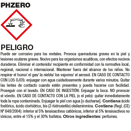 Garrafa de desincrustant àcid enèrgic, 1 L Fila PHZERO