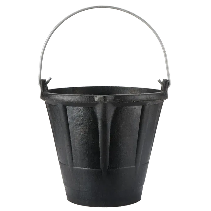 Galleda de cautxú industrial de 12L amb nansa metàl·lica Bellota BKCIND12BM