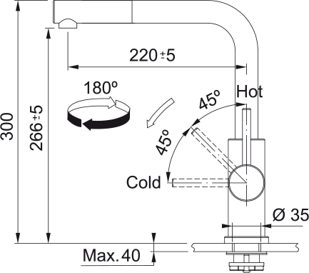 Aixeta de cuina Glenda Pull Out d’acer inoxidable Franke 115.0706.986