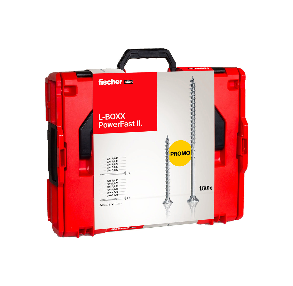 Kit PowerFast II L-BOXX 102 1.800 cargols + set ProfiBit de 10 unitats Fischer