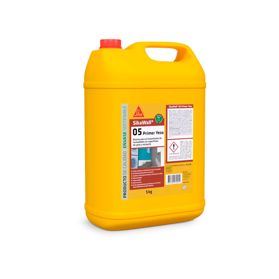 Resina acrílica per al tractament de guix SikaWall-05 Primer Yeso 5kg Sika