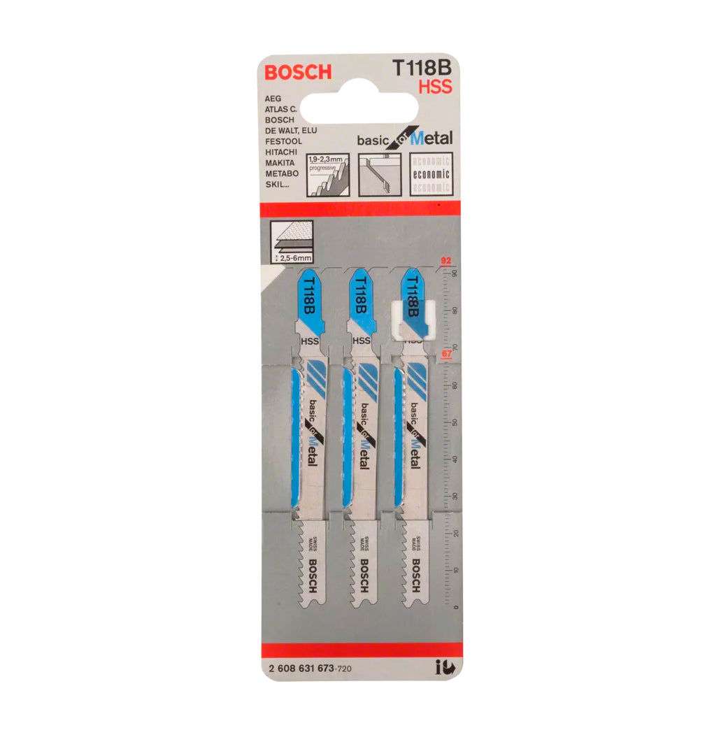 Fulla de serra de calar de 92mm T 118 B 3uds Bosch