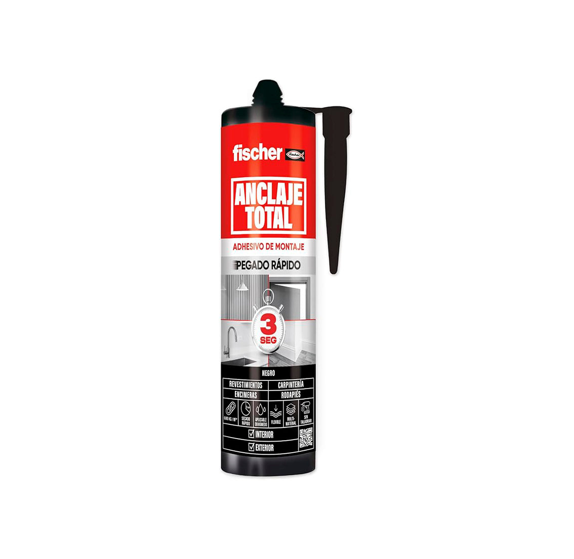 Adhesiu de muntatge d’enganxament ràpid Ancoratge Total Fischer 290ml