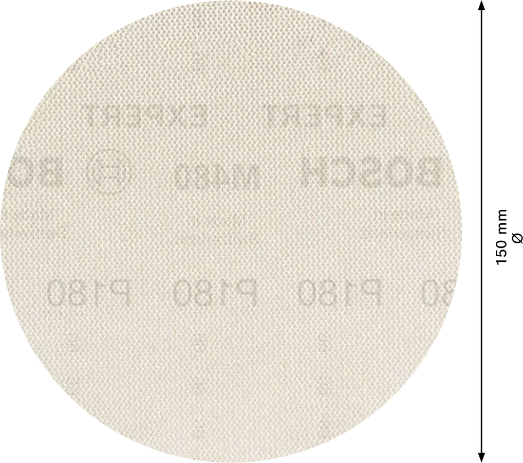 Malla de paper de vidre EXPERT M480 de 150 mm, gra 180, per a polidores orbitals, 5 unitats Bosch