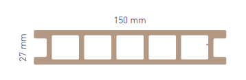 Pieza Tarima Composite NFC 2500x150x27 mm Peygran PEYGRAN - 6