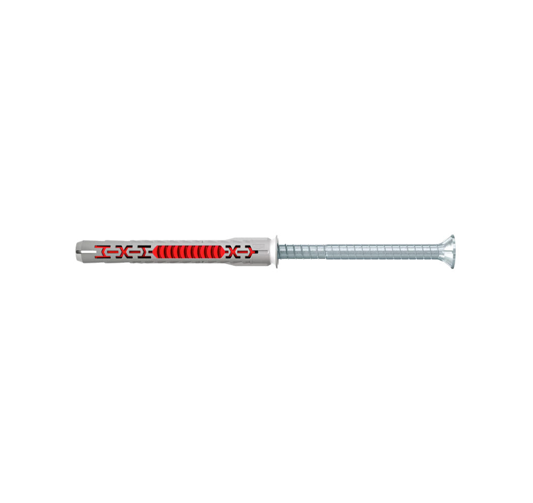 Caixa de tacs llargs DuoXpand T d’acer zincat Fischer