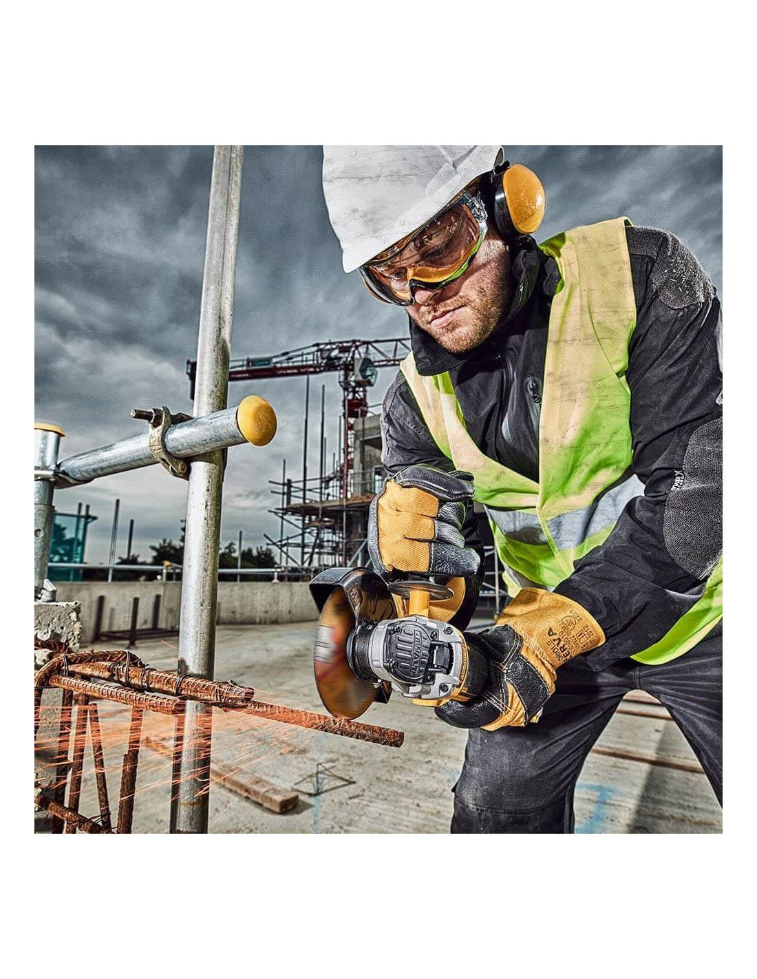 Esmoladora de 18V XR de 125mm amb 3 bateries de 5Ah + carregador + maletí Dewalt DCG405P3