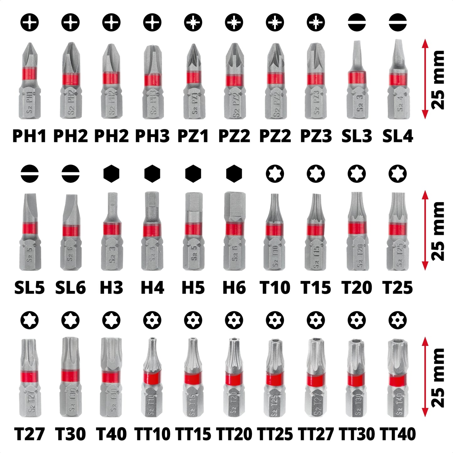 Joc de puntes XS-CASE 32pcs Einhell 49118693