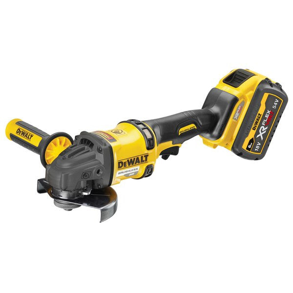 Mini esmoladora sense escombretes XR FLEXVOLT 54V/18V 125mm amb 2 bateries de 6Ah i maletí Dewalt DCG418T2