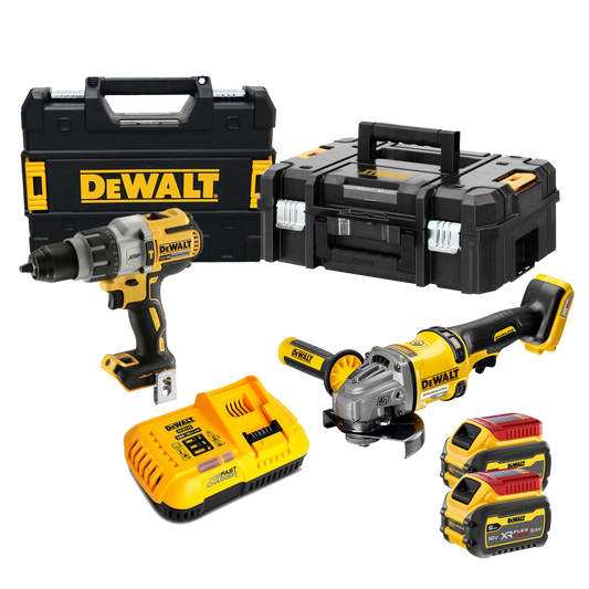 Set de trepant percutor DCD996 + esmoladora Flexvolt 54 V DCK2055T2T Dewalt