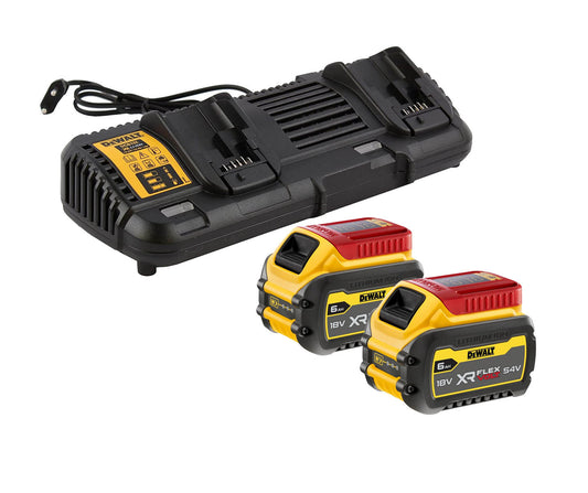 Kit de 2 bateries de carril XR Flexvolt 54V/18V de 6,0Ah i carregador doble XR Flexvolt DCB132T2 Dewalt