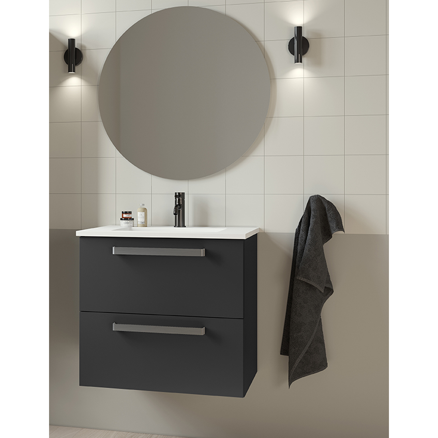 Conjunto de Baño Bondi Ceniza Visobath VISOBATH - 1