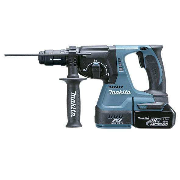 Kit combinat de radial DGA504ZJ + martell lleuger DHR243RTJ 18V amb 2 bateries de 5,0Ah i maletins DLX2125TJ1 Makita