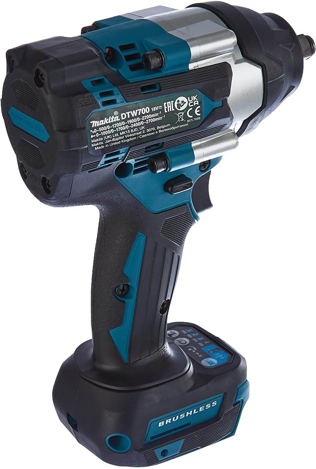 Kit combinat de trepant percutor DHP481RTJ + clau d’impacte DTW700Z 18V amb 2 bateries de 5,0Ah i maletí Makita DLX2480TJ2