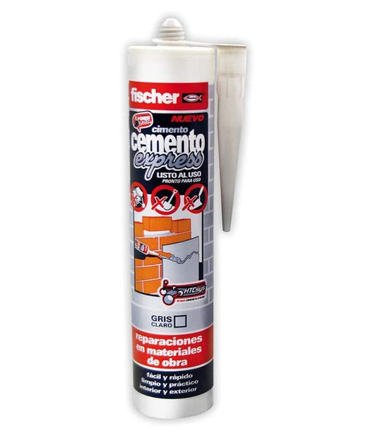 Cartutx de massilla de 310 ml Fischer Ciment Exprés Gris Clar