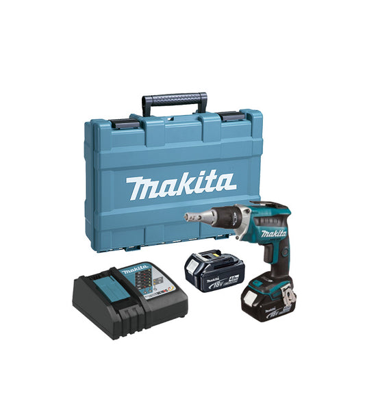 Tornavís per a Pladur Makita 18V amb 2 bateries de 4.0Ah i maletí DFS452RME