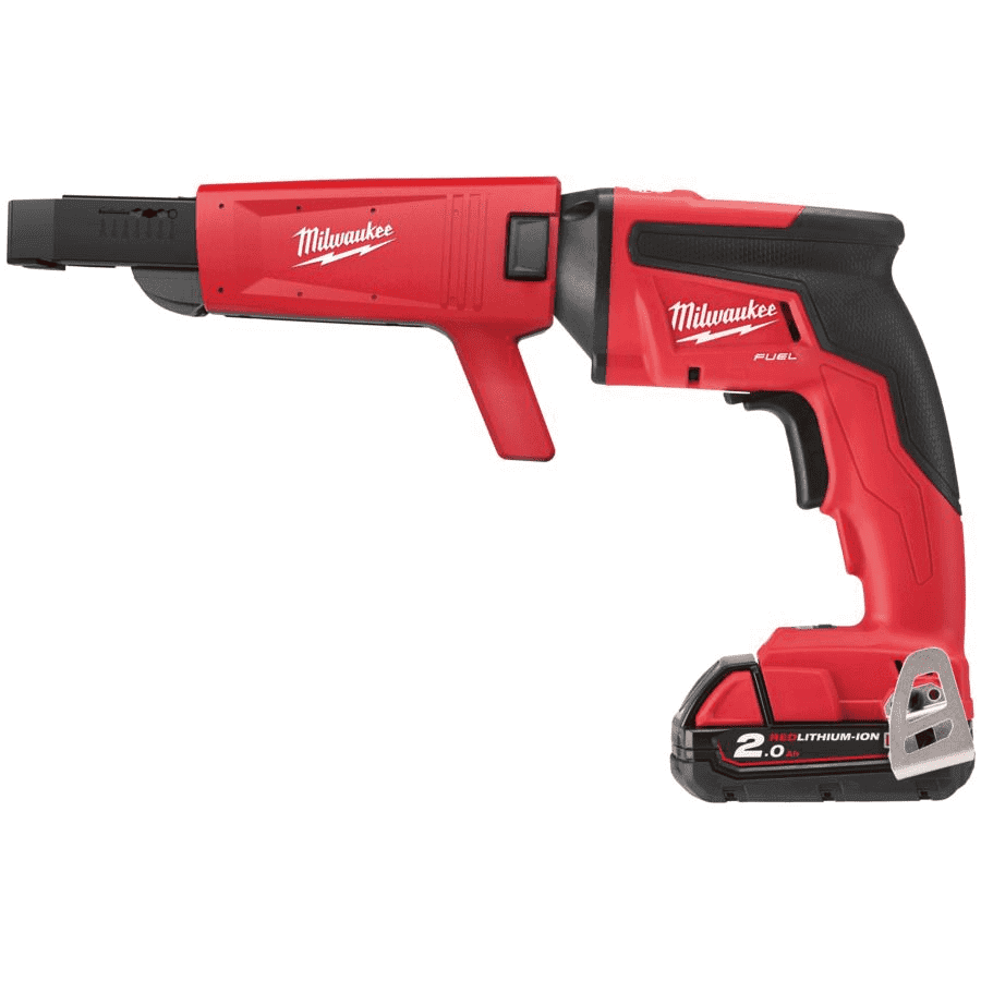 Atornillador para Pladur 18V con 2 baterías 2Ah y maletín + Cargador Rápido de tornillos Milwaukee M18 FSGC-202X MILWAUKEE - 2