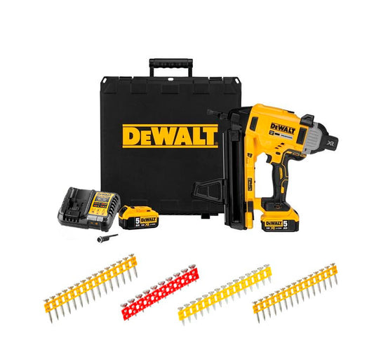 Combo de clavadora de formigó i acer a bateria 18V DCN890P2 + 5.020 claus Dewalt