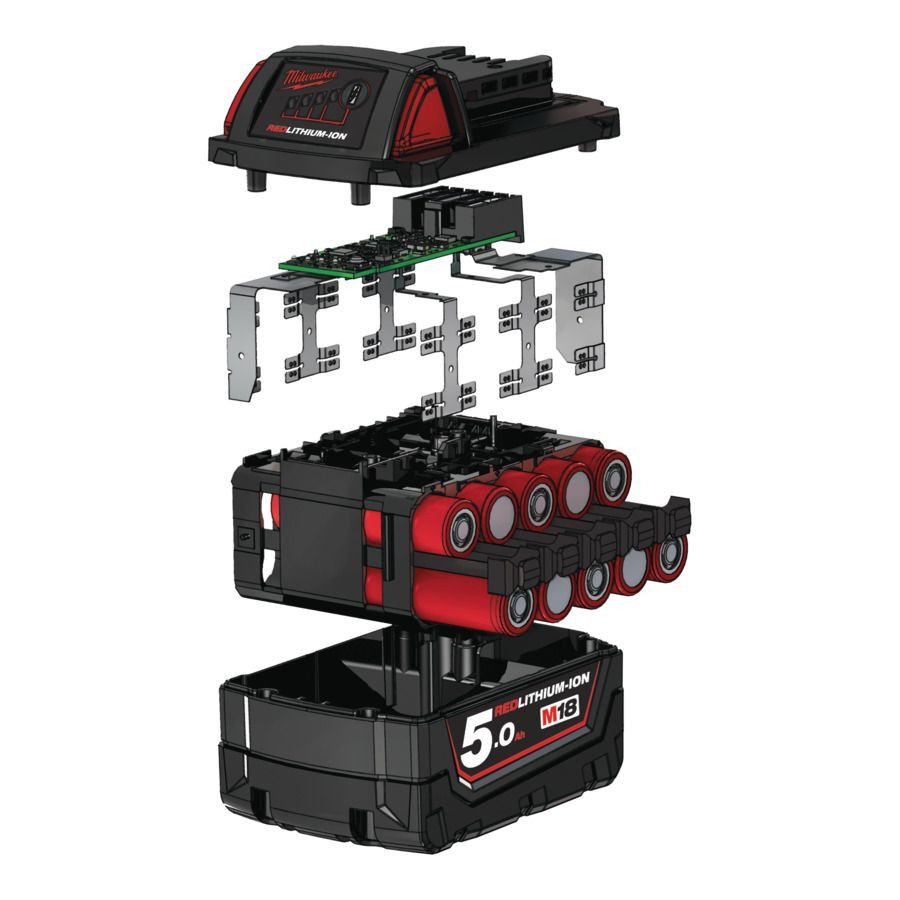Kit de bateries de 5Ah i carregador Milwaukee M18 NRGCR-502
