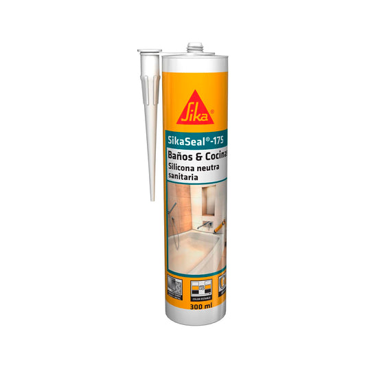 Cartutx de segellador de silicona neutra sanitària de 300ml SikaSeal-175