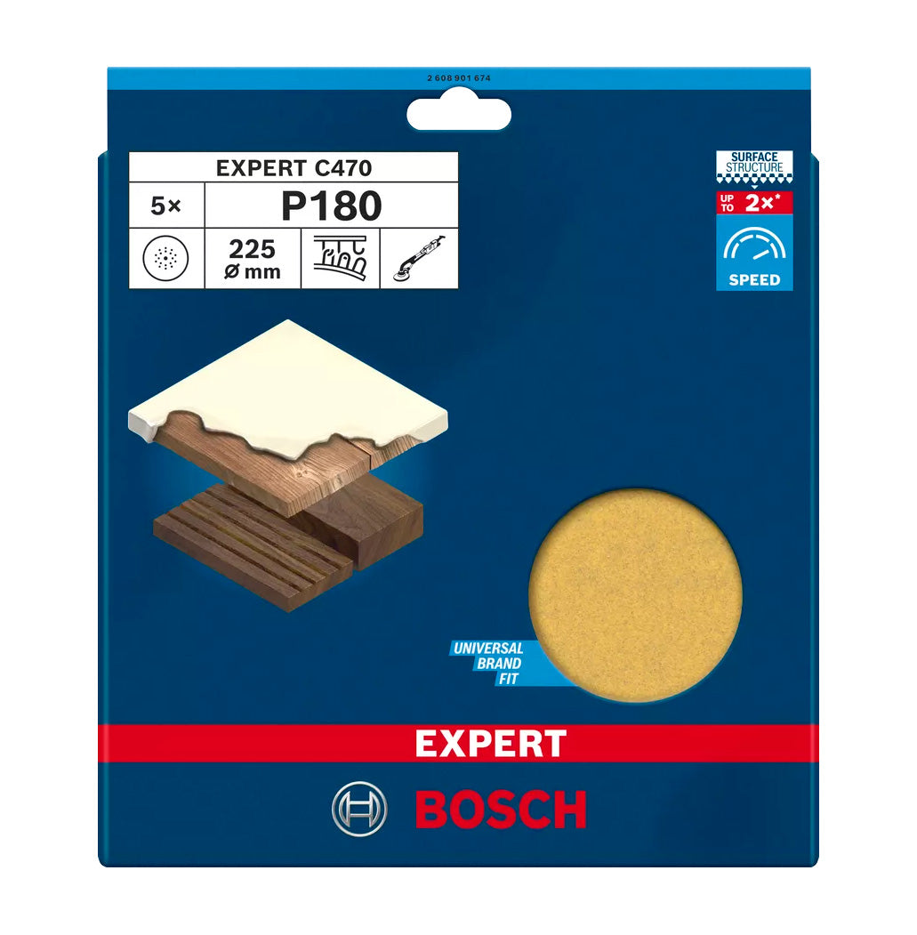 Disc de vidre Expert C470 225mm 5uds Bosch