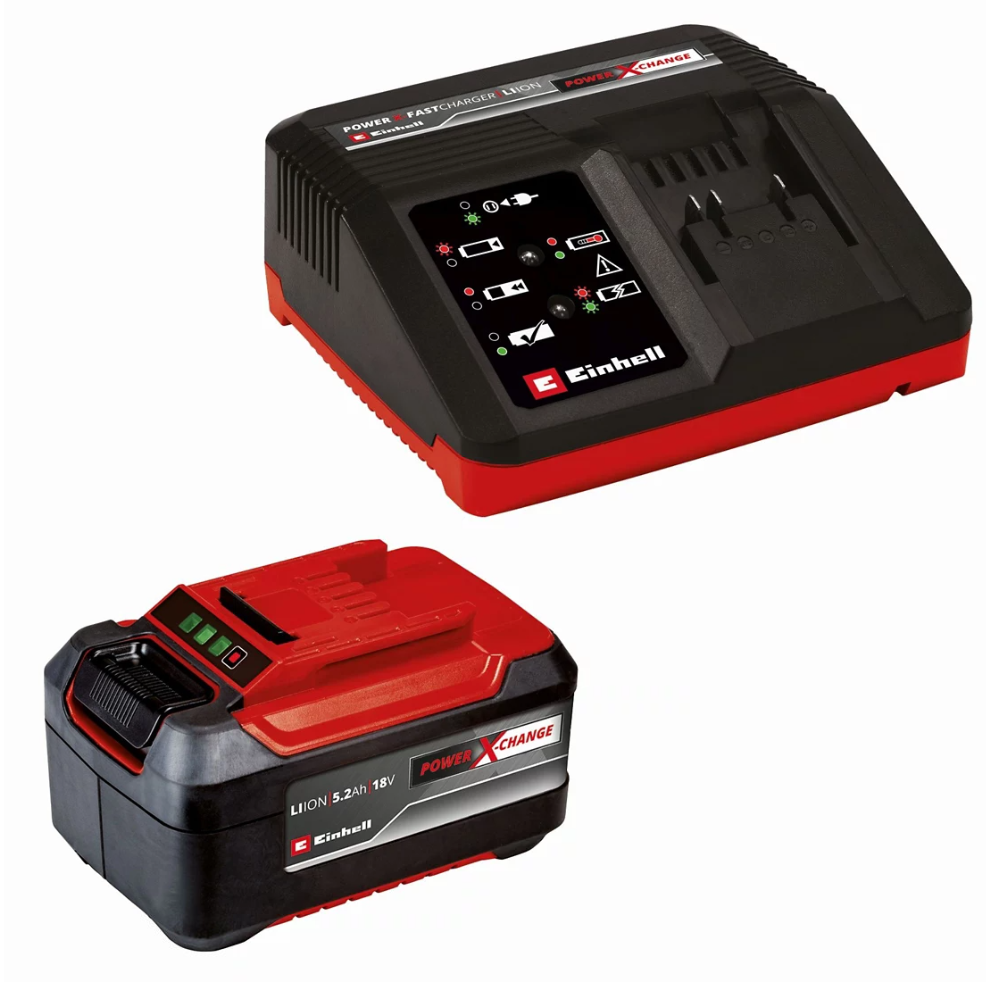 Pack de carregador ràpid + bateria de 5,2 Ah 18 V Einhell