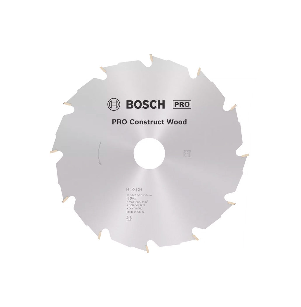 Disc de serra circular Pro Construct Wood 190mm Bosch