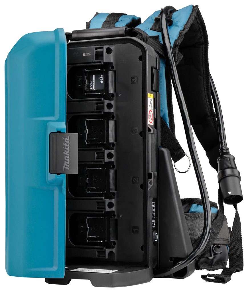 Motxilla amb 2 adaptadors 18V sense bateries 191A64-2 PDC01 Makita