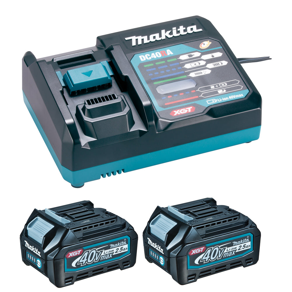 Kit de 2 bateries de 2.5Ah 40V amb carregador ràpid Makita 191539-5