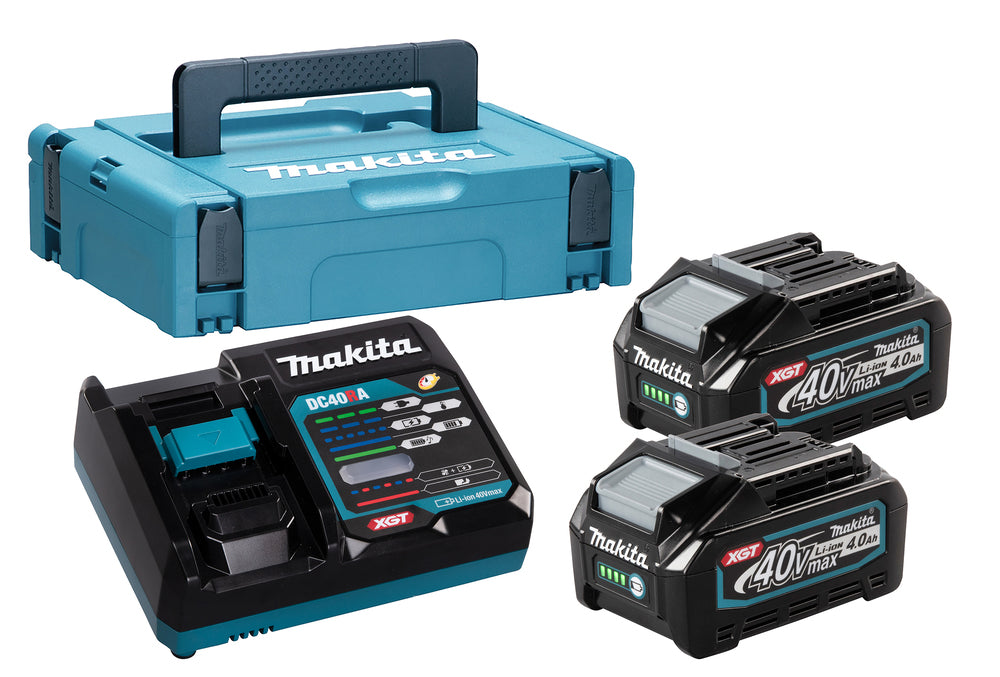Kit de 2 bateries de 4.0Ah XGT i carregador ràpid en maletí Makita 191J97-1