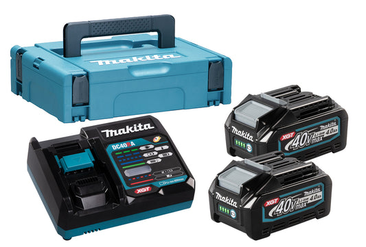 Kit de 2 bateries de 4.0Ah XGT i carregador ràpid en maletí Makita 191J97-1