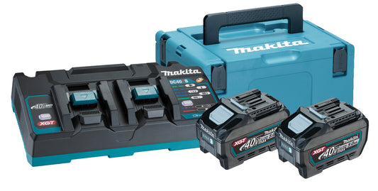 Kit de dues bateries de 5.0Ah 40V amb carregador doble en maletí Makita XGT 191U13-9