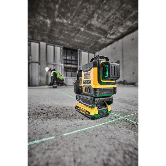 Nivell làser autonivellant verd de 3 línies de 360° amb bateria de 18V Li-Ion 2Ah Dewalt DCLE34031D1