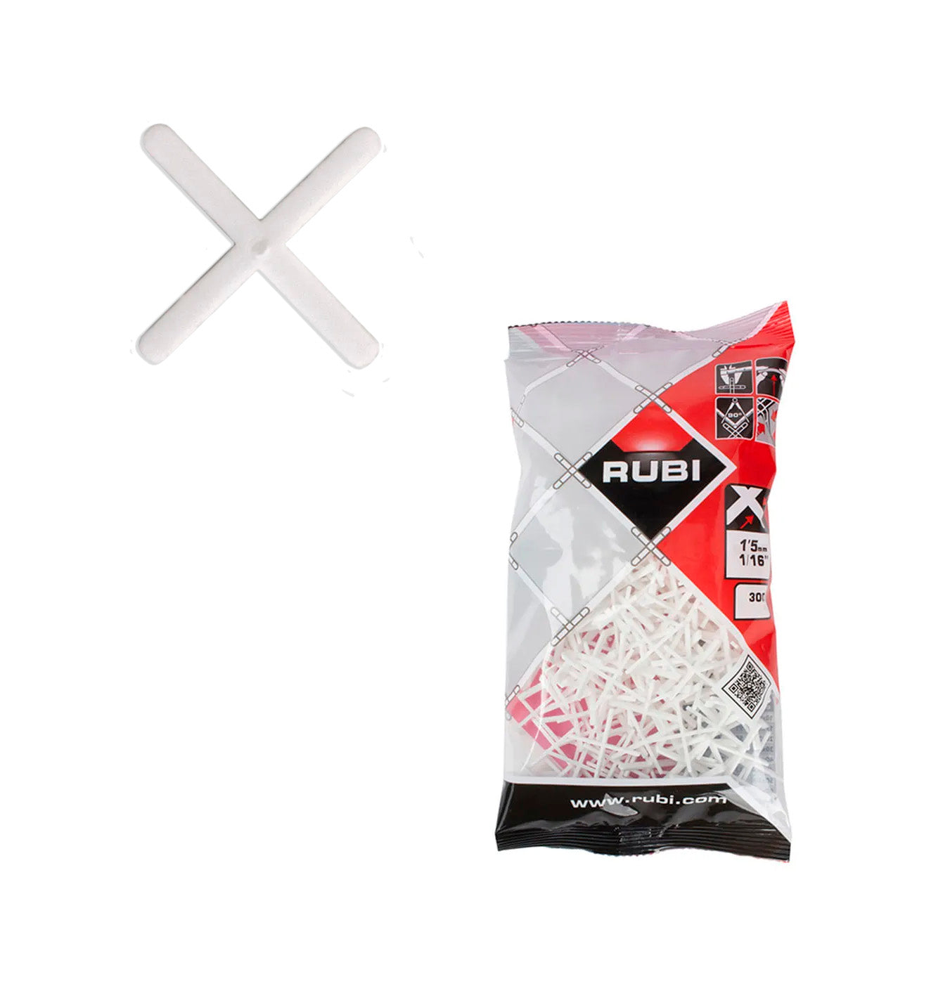 Creuetes per a juntes d’1,5mm, bossa de 300 unitats Rubi 02912