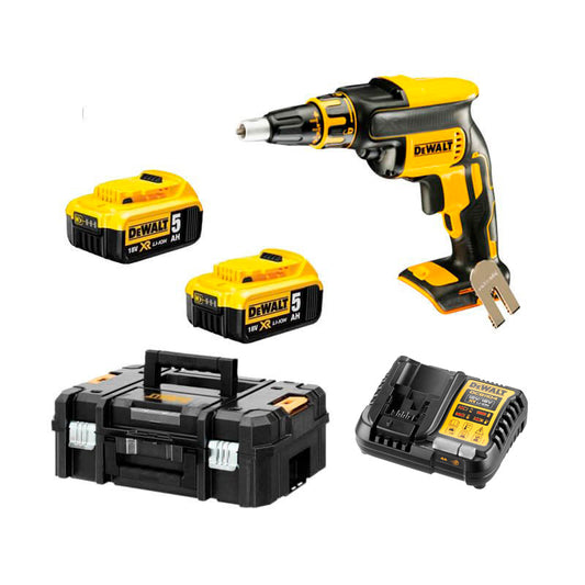 Cargolador per a plaques de guix de 18V, 2 bateries de 5.0Ah amb maletí Dewalt DCF620P2