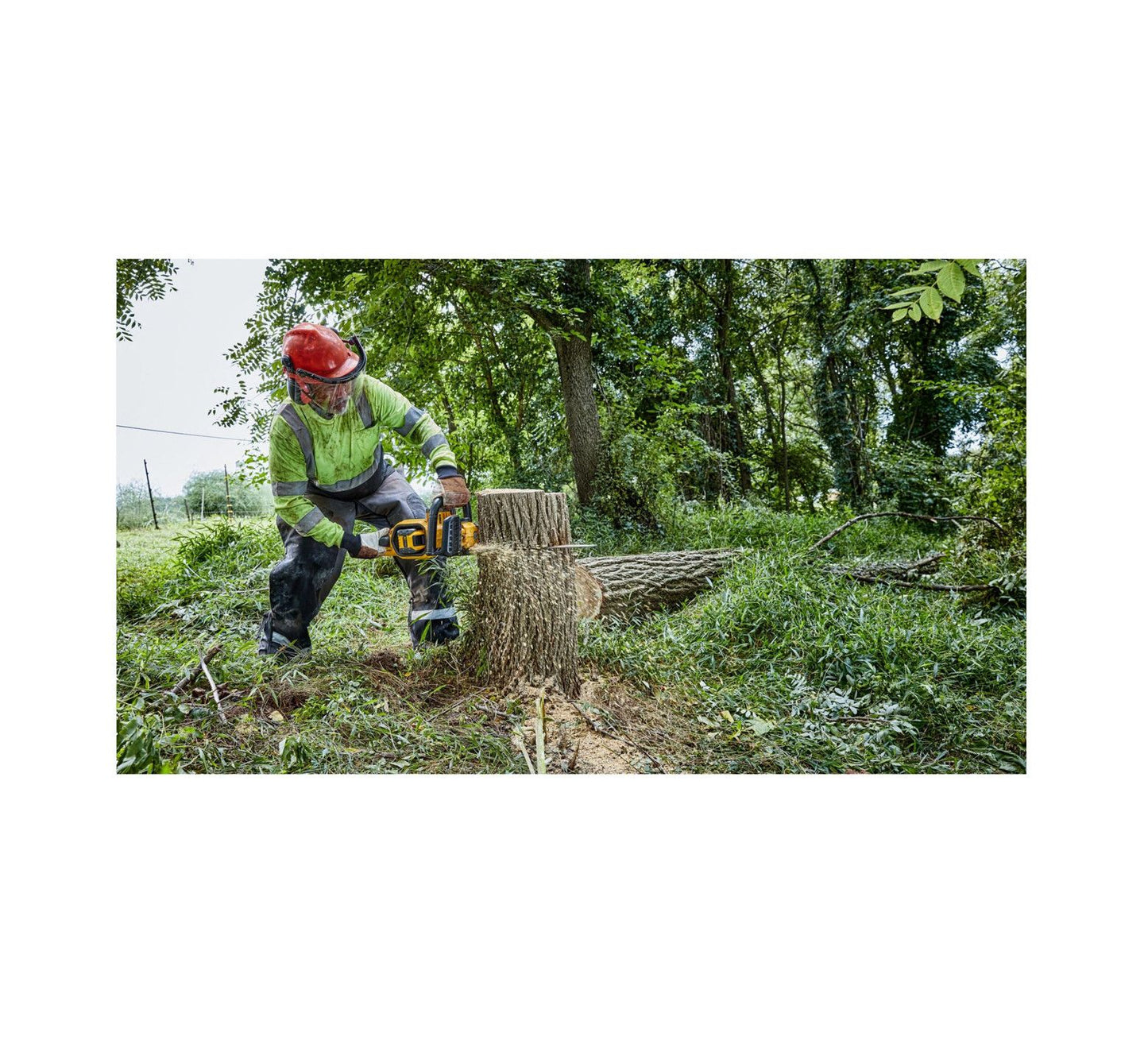Motoserra de 45cm + bateria Flexvolt de 9Ah + carregador Dewalt DCMCS574X1