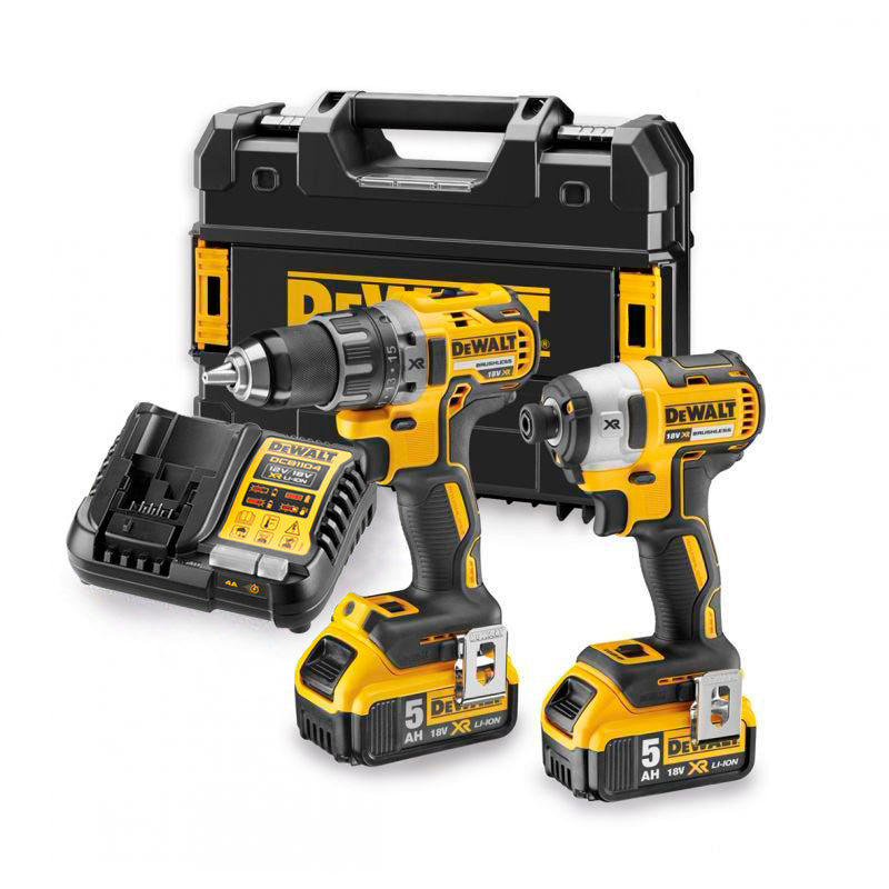 Kit Dewalt trepant i cargolador DCD791 + cargolador d’impacte DCF887 + 2 bateries de 5,0Ah + carregador + TSTAK II DCK268P2T