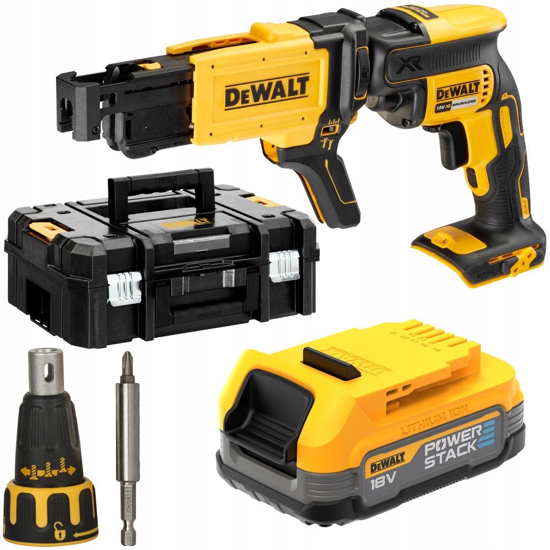 Kit cargoladora DCF620 + carregador ràpid DCF6202 + bateria Powerstack de 5Ah i 18V + maletí Dewalt DCF620E1K