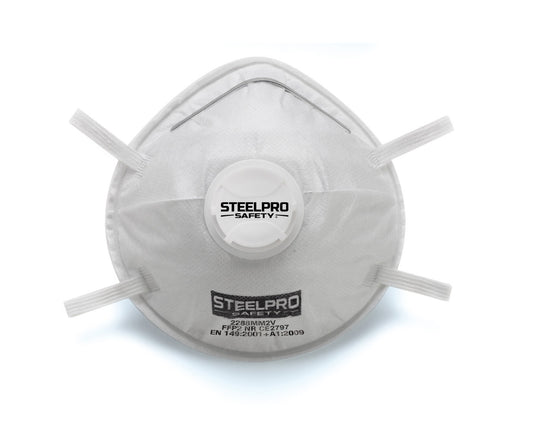 Caixa de mascaretes d'un sol ús FFP2 amb vàlvula d'exhalació STEELPRO Marca 2288MM2VBL