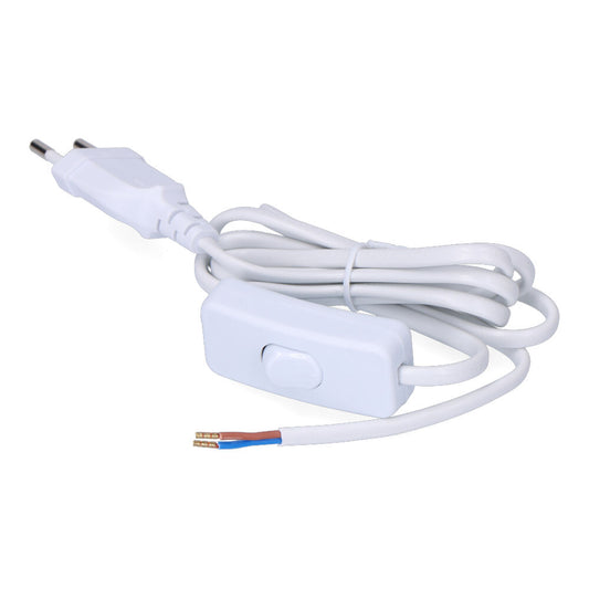 Connexió amb interruptor de 3 A, 1,5 m, cable pla blanc de 2 × 0,75 mm, EDM