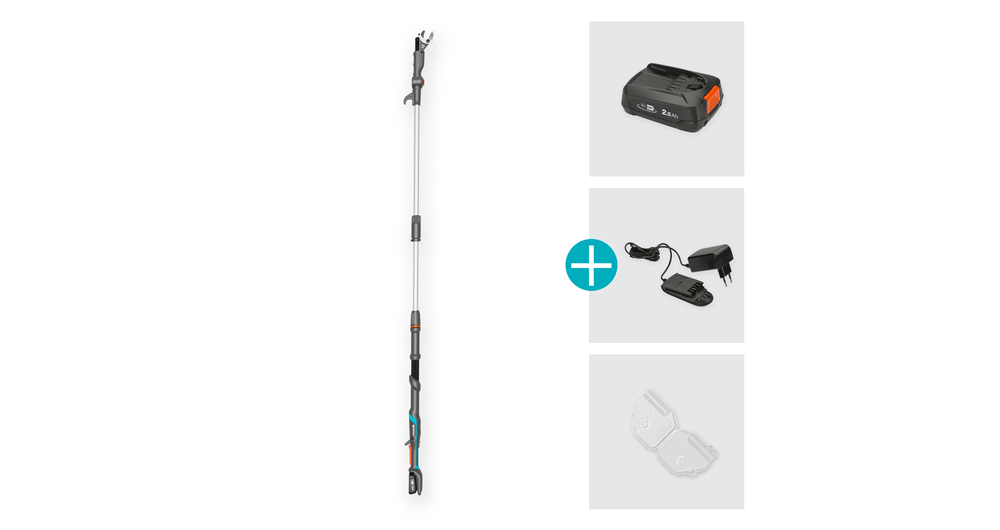Set Cortarramas telescópica Highcut 360/18V P4A Cargador + Batería Gardena 14774-20 GARDENA - 7