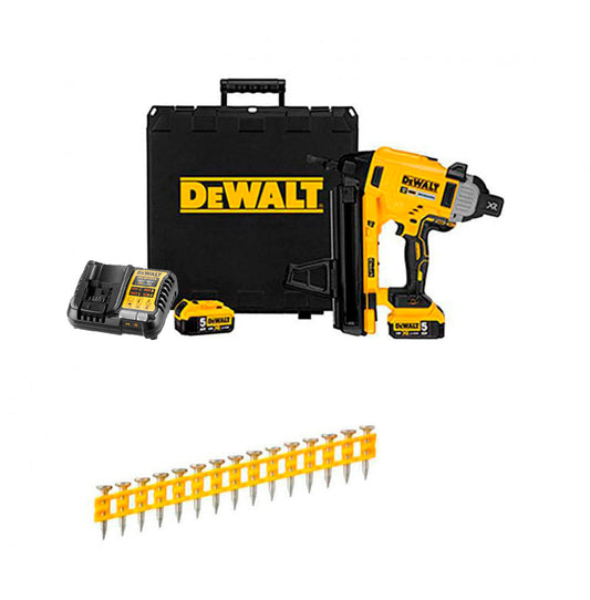 Combo de clavadora de formigó i acer amb bateria de 18V DCN890P2 + 5.025 claus de 20mm Dewalt