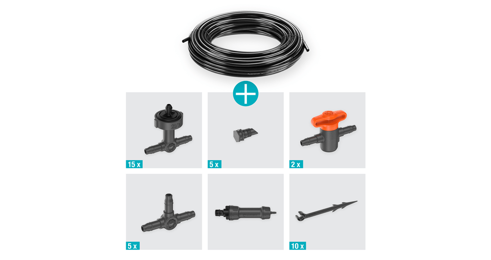Set Balcones Micro-Dip para 15 plantas Gardena 13401-20 DEWALT - 4